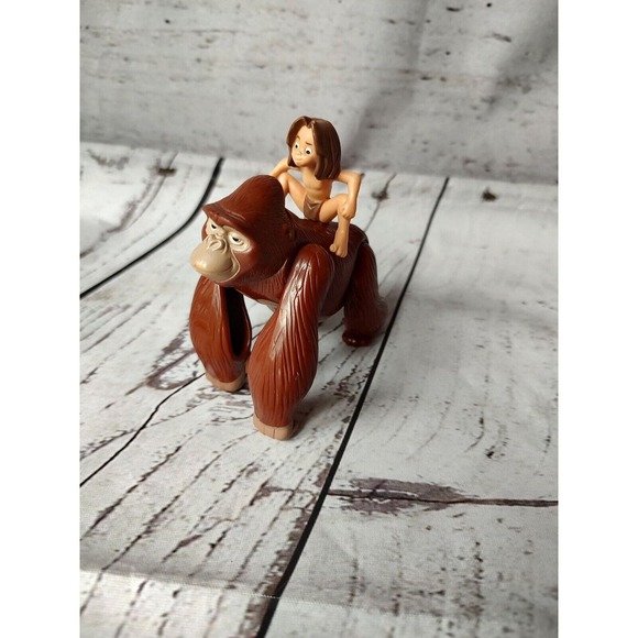 Vintage McDonalds Disney Tarzan Kala & Tarzan Wind-Up Toy Figure 1999 Works - Picture 1 of 4